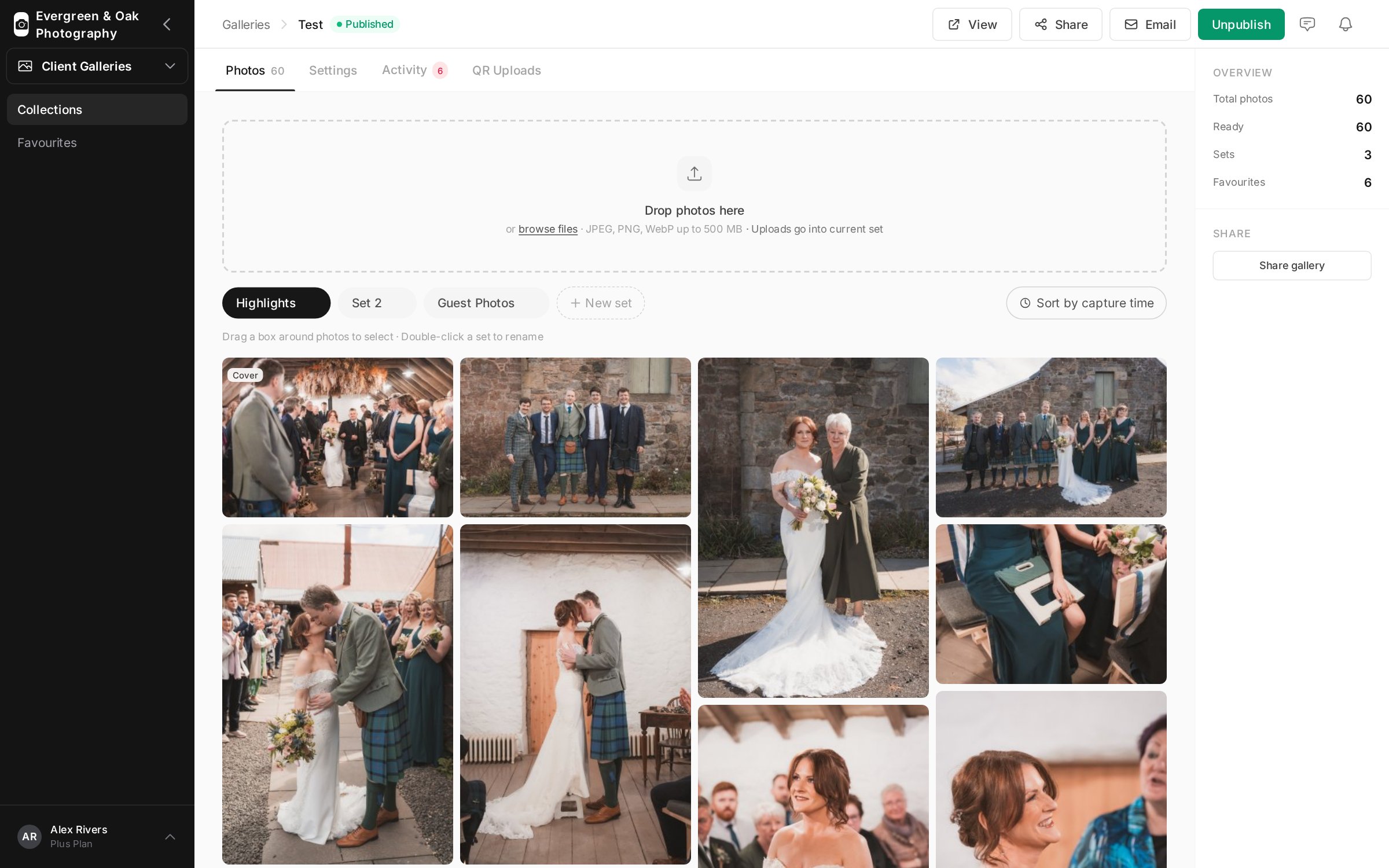 Lightroom publish panel